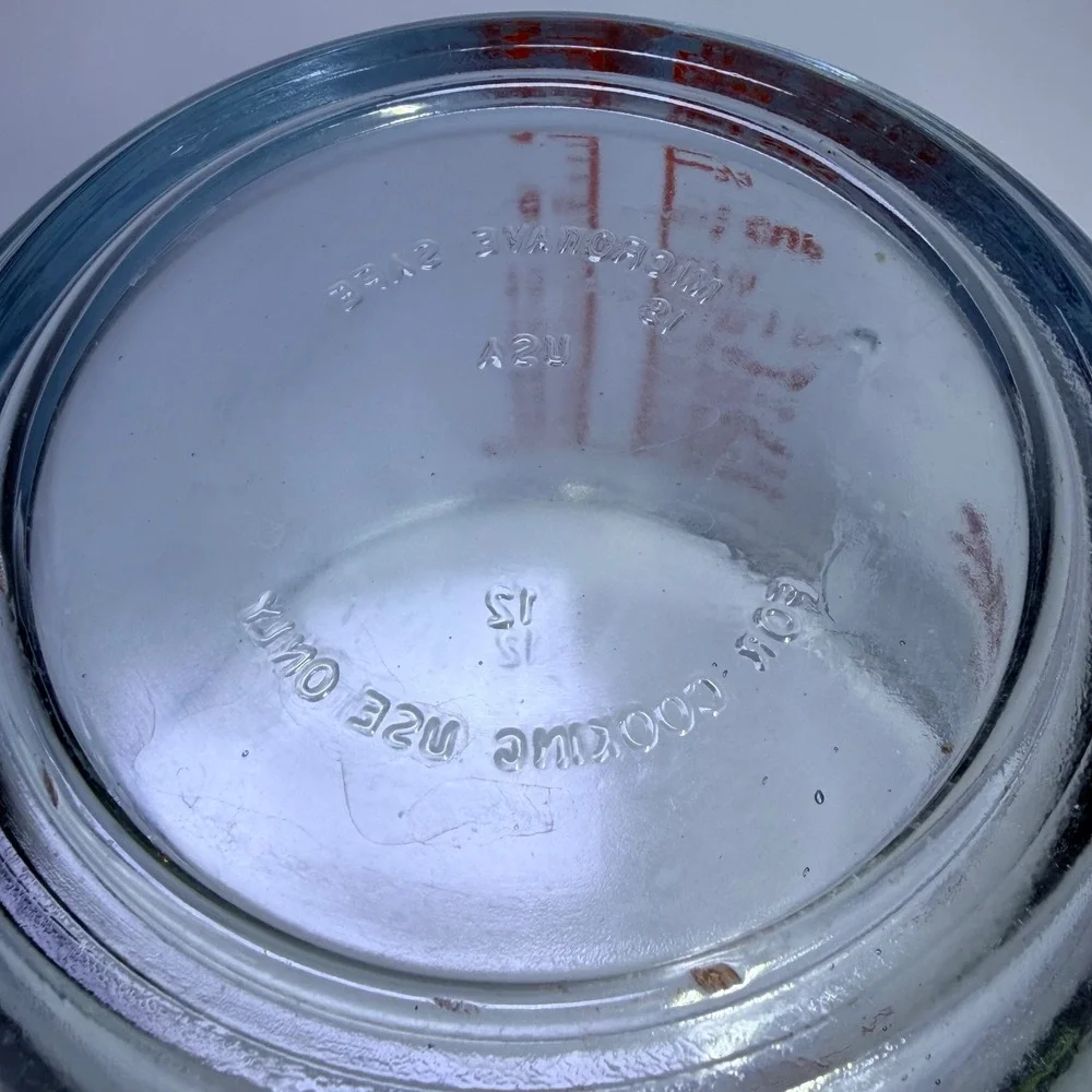 Anchor Hocking Fire-King Glass Measuring Cup 4 Cup 1 Quart Red Lettering USA